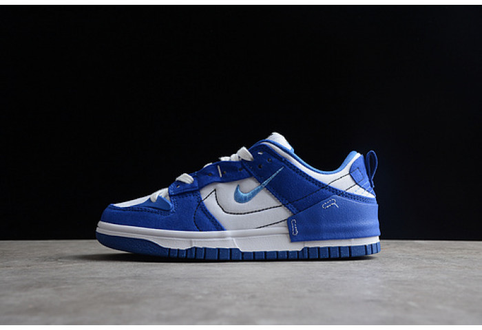 nike dunk low disrupt 2 white university blue (w)  dh4402-102