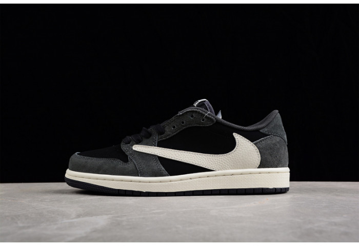 travis scott x air jordan 1 low "black phantom" dm7866-001