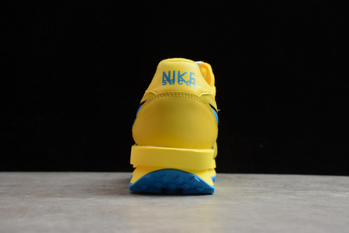 nike ld waffle x sacai blue yellow unisex running shoes bv5378-8000