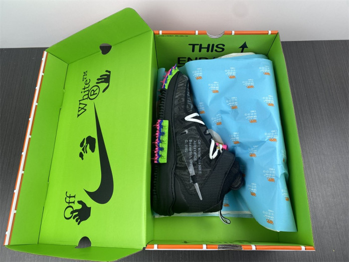 ow x nike air force 1 mid “black”  do6290-001