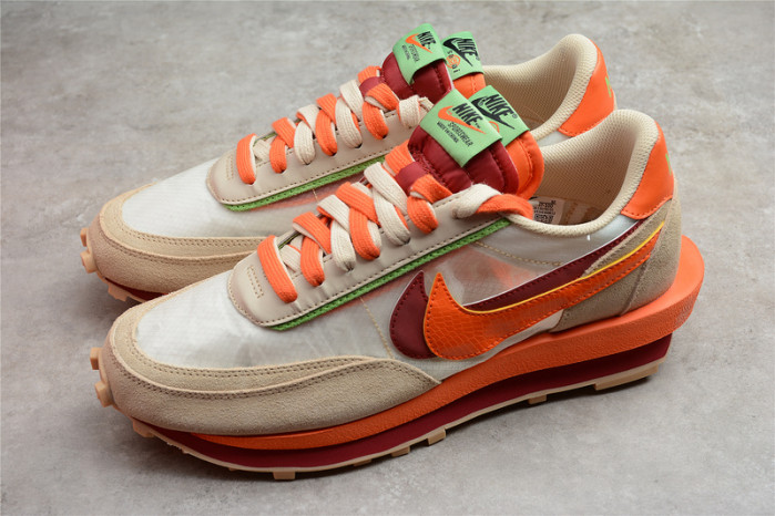 nike ldwaffle clot sacai net orange blaze dh1347-100