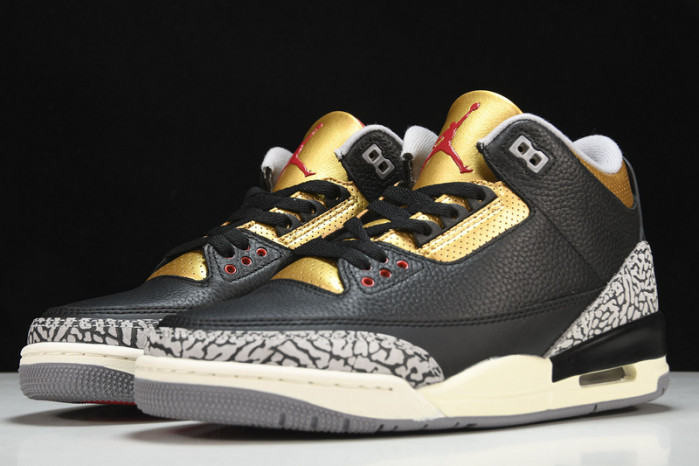 air jordan 3 black gold wmns ck9246-067