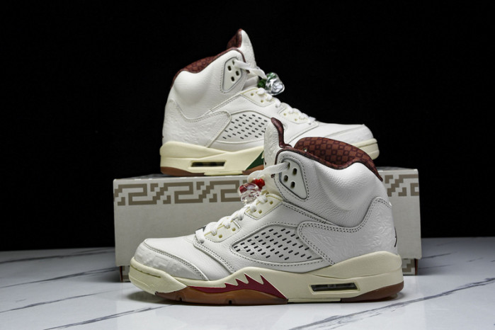 Air Jordan 5 "El Grito" Sail and Dark Pony HF8833-100