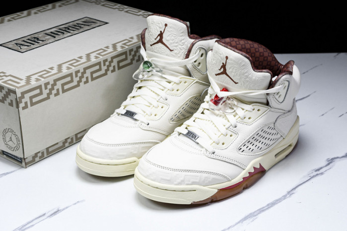Air Jordan 5 "El Grito" Sail and Dark Pony HF8833-100