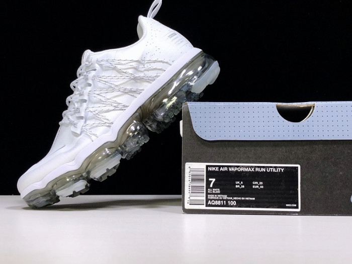 nike air vapormax run utility white reflect silver (w) aq8811-100