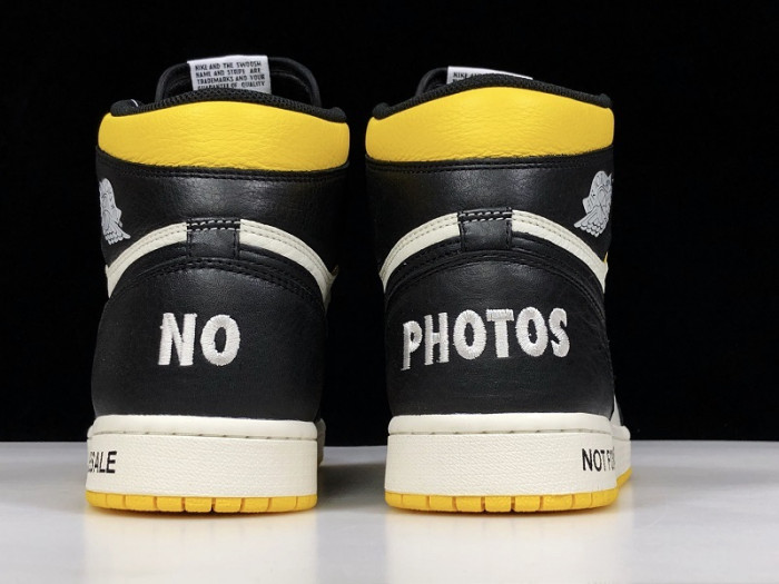 jordan 1 retro high "not for resale" varsity maize 861428-107