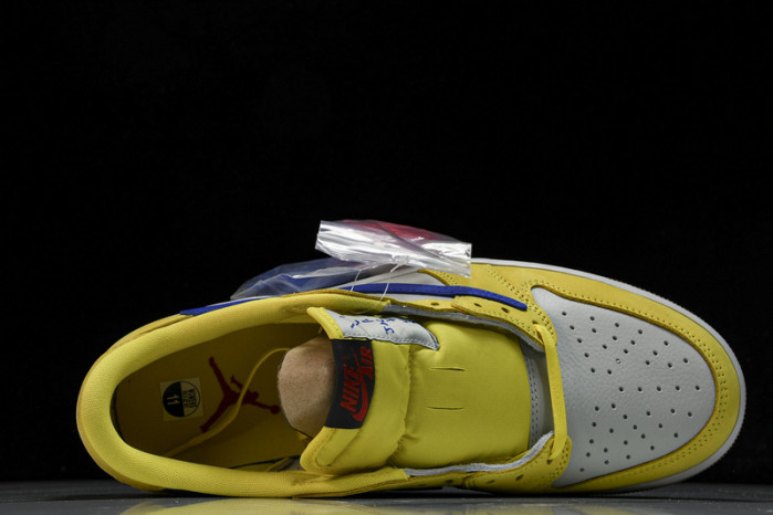 travis scott x air jordan aj 1 low“canary”   dz4137-700