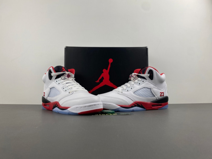 Air Jordan 5 “Fire Red Black Tongue” HQ7980-101