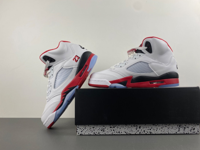 Air Jordan 5 “Fire Red Black Tongue” HQ7980-101