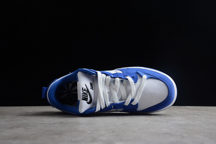 nike dunk low disrupt 2 white university blue (w)  dh4402-102