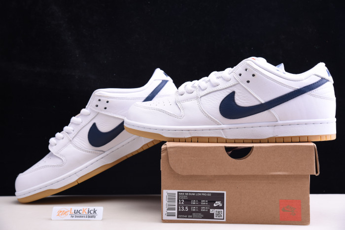 nike sb dunk low orange label white navy cz2249-100