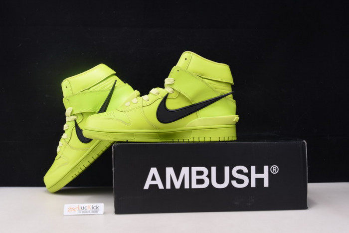nike dunk high ambush flash lime cu7544-300