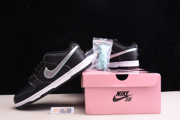 nike sb dunk low Di*m*nd s*pply co black Di*m*nd bv1310-001
