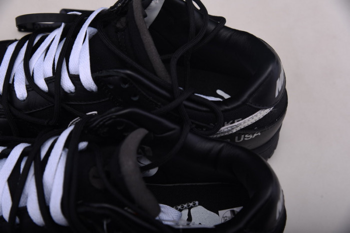 nike ow x nike dunk low black, silver and purple dm1602-001