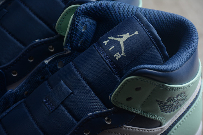 jordan 1 mid mystic navy mint foam - 554724-413