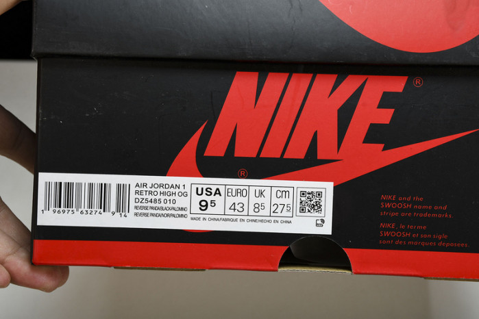 air jordan 1 high og “reverse panda”  dz5485-010