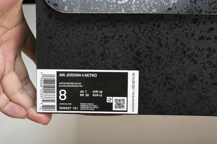 air jordan 4  “red cement” dh6927-161