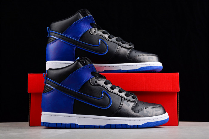 nike dunk high se camo black royal  dd3359-001