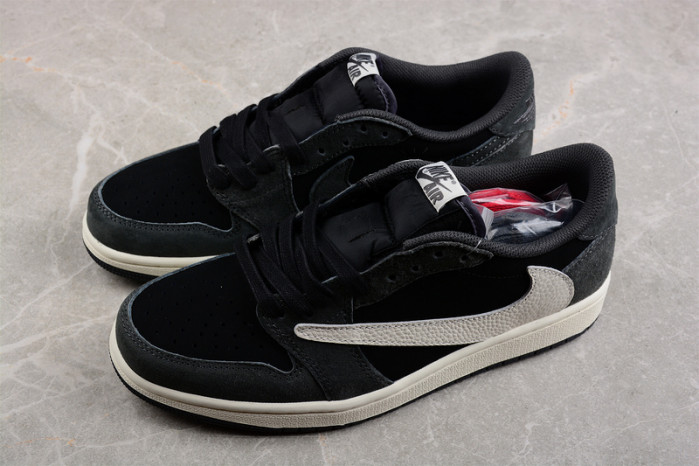 travis scott x air jordan 1 low "black phantom" dm7866-001