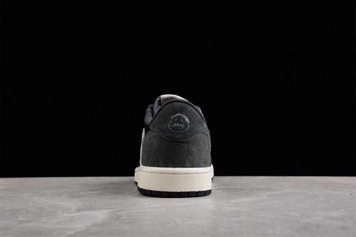 travis scott x air jordan 1 low "black phantom" dm7866-001