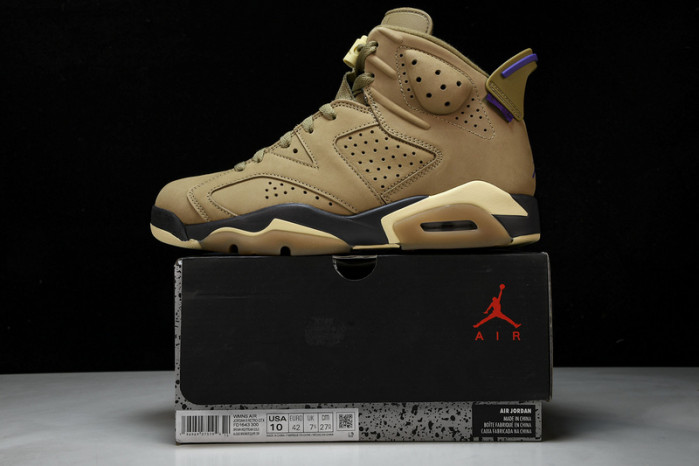air jordan 6 gore-tex brown kelp fd1643-300