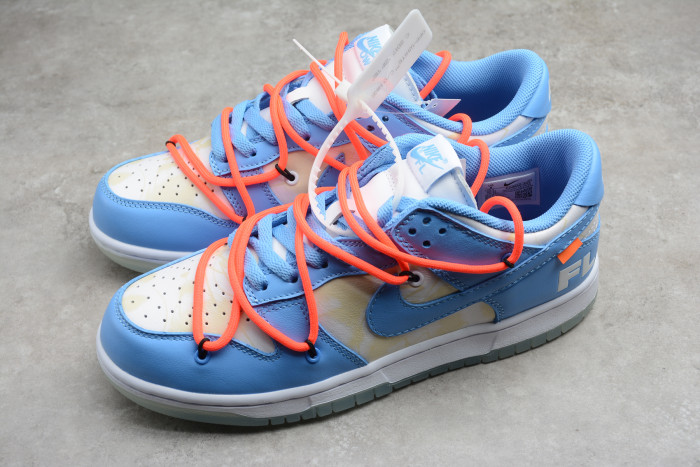 ow x futura x dunk low sb unc university blue summit white dd0856-403