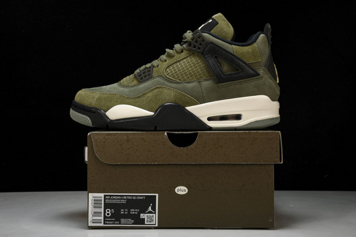 air jordan 4 craft “medium olive”   fb9927-200