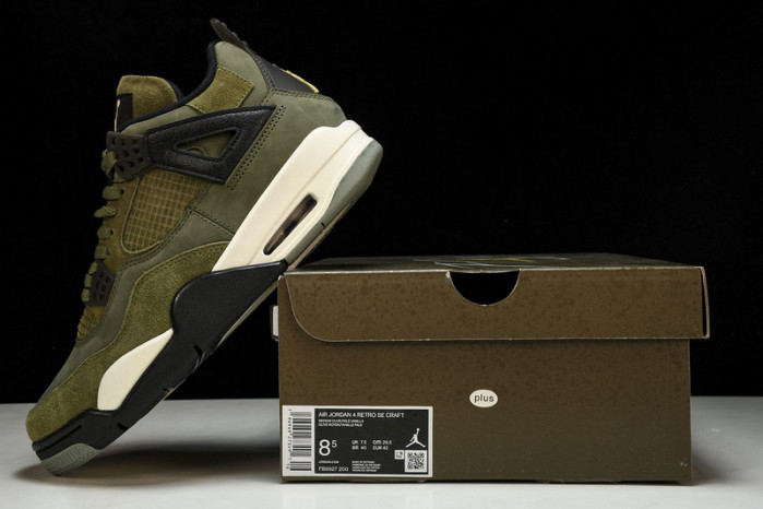 air jordan 4 craft “medium olive”   fb9927-200