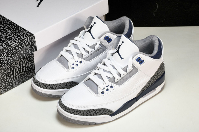 Air Jordan 3 Retro ”White Midnight Navy“ CT8532-140
