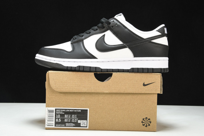 nike dunk low next nature white black  - dd1873-102