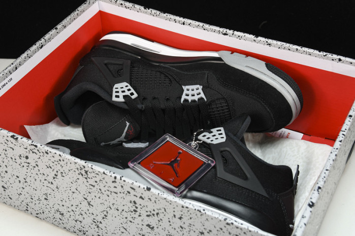 air jordan 4 black canvas dh7138-006