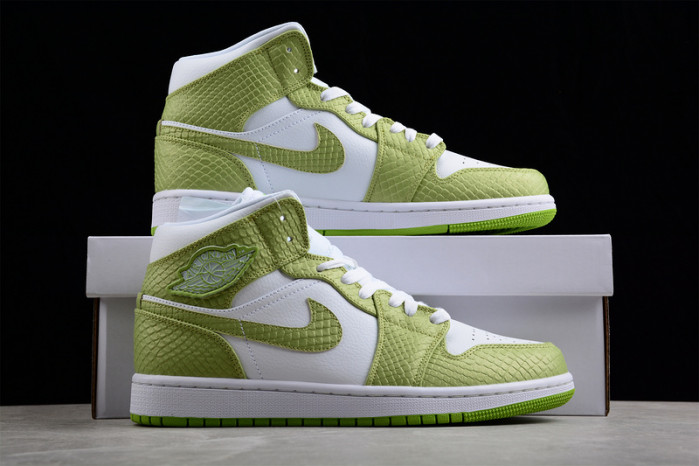 jordan 1 mid green python (w) - dv2959-113